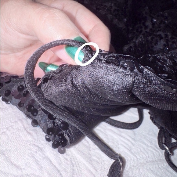 Lucy in the Sky Sequin Corset Mini Dress in Black Size Large - Picture 10 of 12